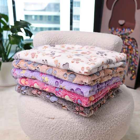 Warm Coral Fleece Pet Blanket Dog Bed Mat - MyPetDollar.com