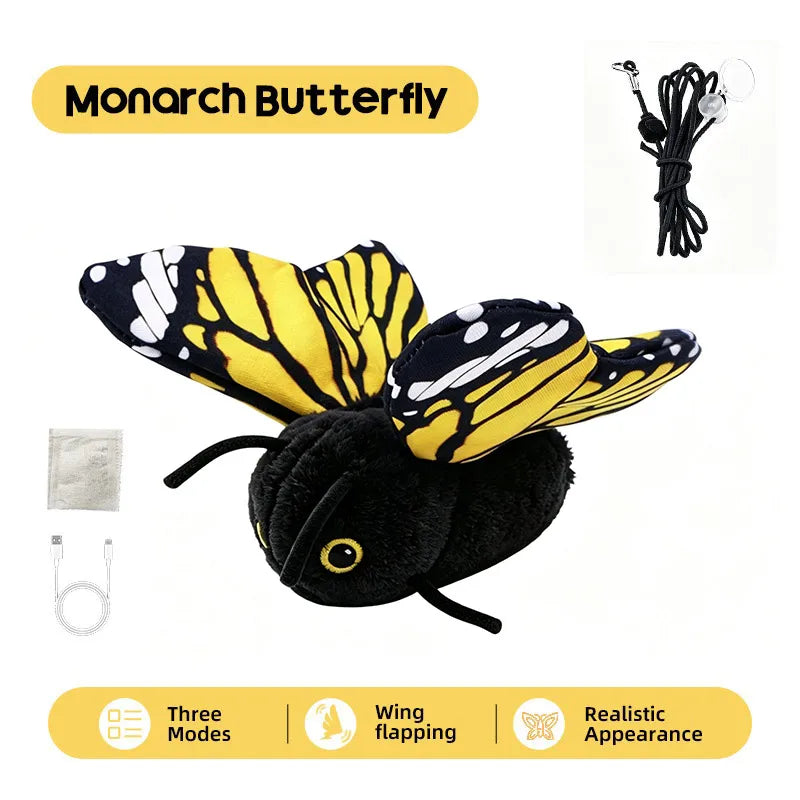 Plush Intelligent Induction Flapping Butterfly Toy – 3 Colors