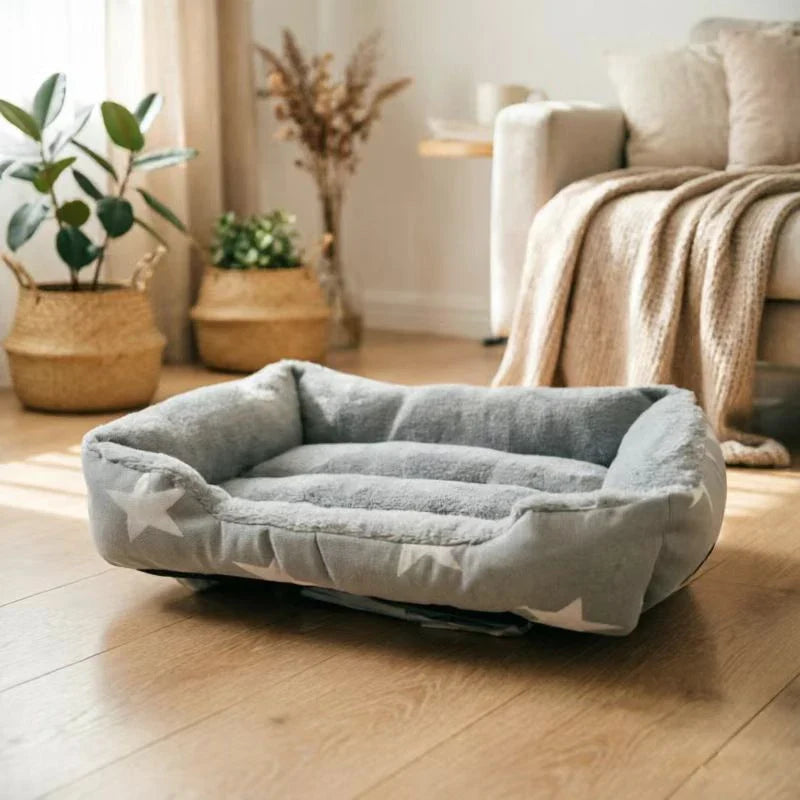 Black Plush Dog Bed for Large, Medium and - MyPetDollar.com
