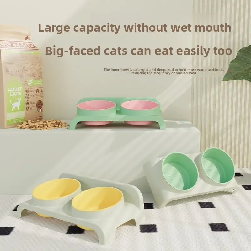 Adjustable Height Pet Double Bowl Feeder for - MyPetDollar.com