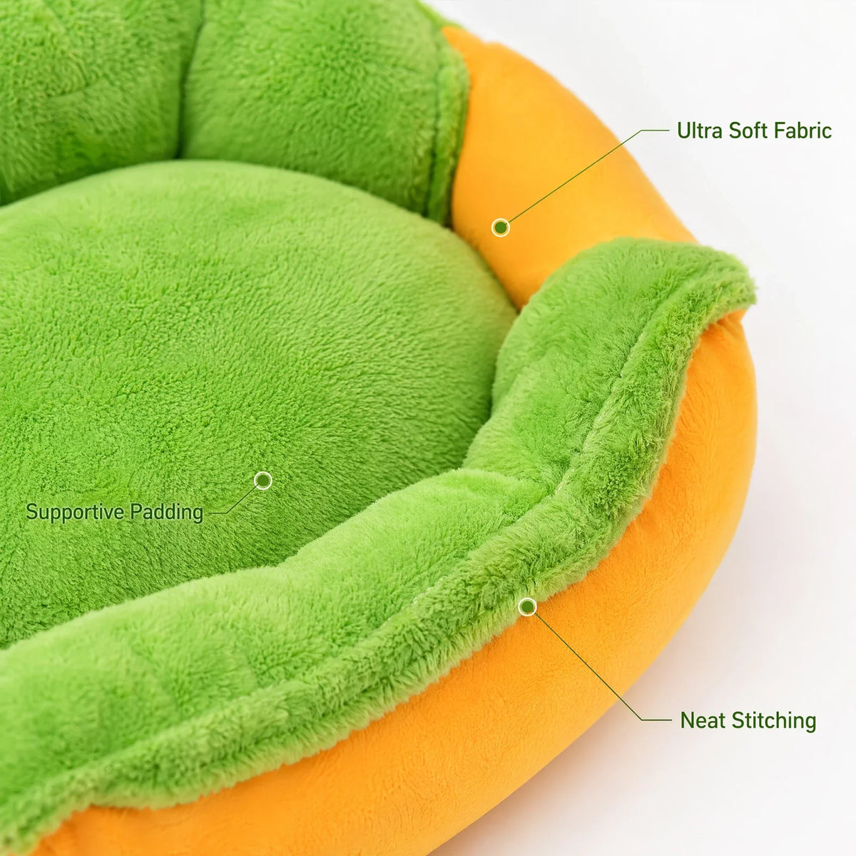 Hot Dog Plush Pet Bed Removable Washable - MyPetDollar.com