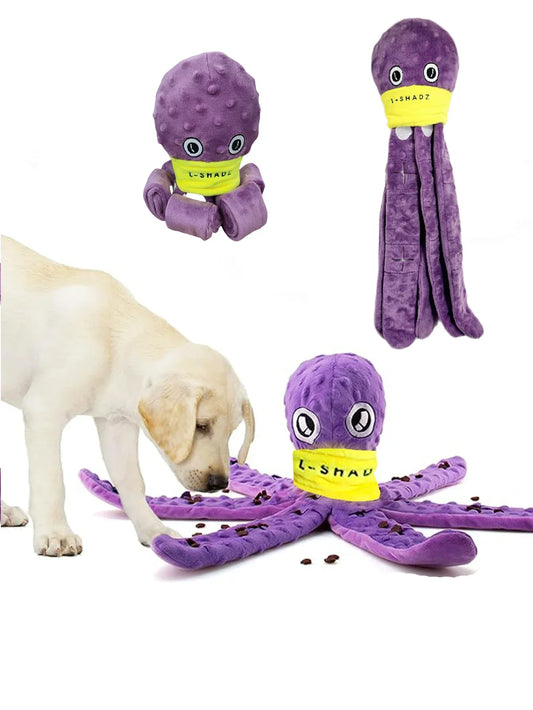 Plush Dog Snuffle Toy Octopus Puzzle - MyPetDollar.com