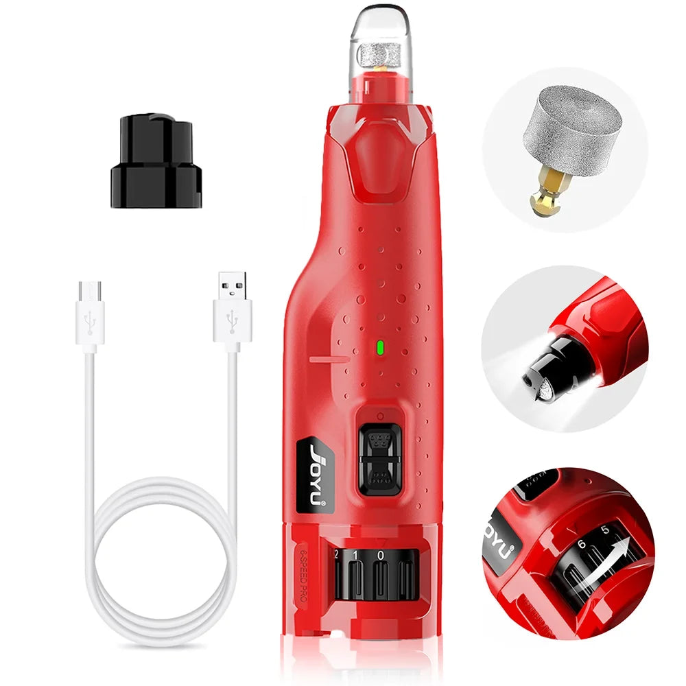 Dog Nail Grinder Dustproof with 2 LED Light - MyPetDollar.com