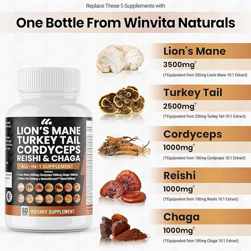 Lions Mane mushroom supplement contains - MyPetDollar.com