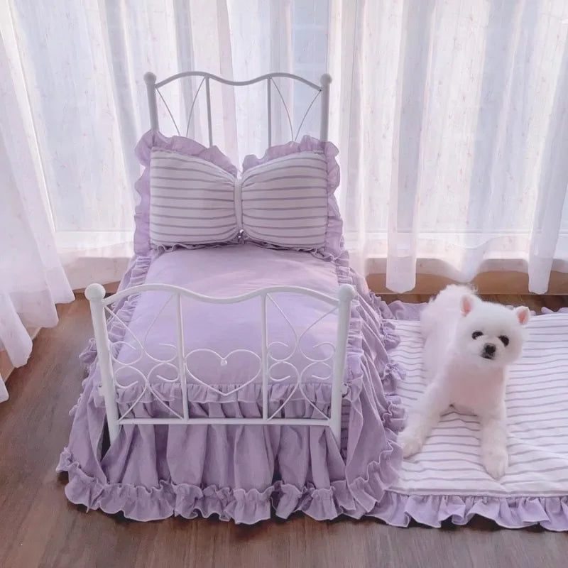 Ins Elevated Princess Bed for Puppies Iron - MyPetDollar.com