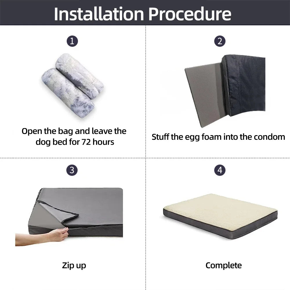 Washable Egg Memory Foam Pet Product Large - MyPetDollar.com