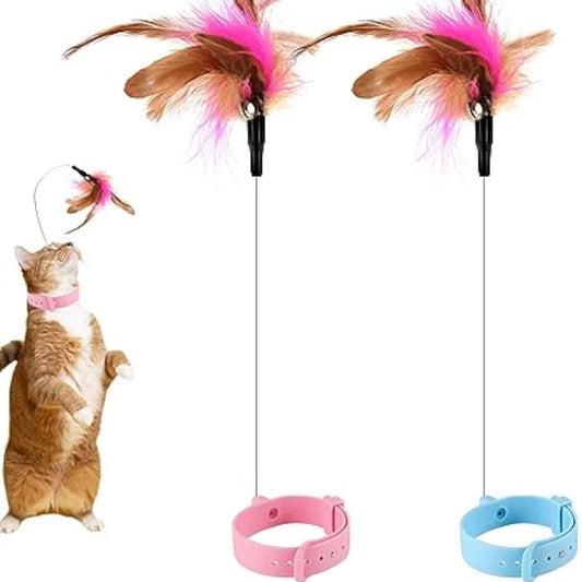 Cat Collar Toy Attached, Silicone Cat - MyPetDollar.com