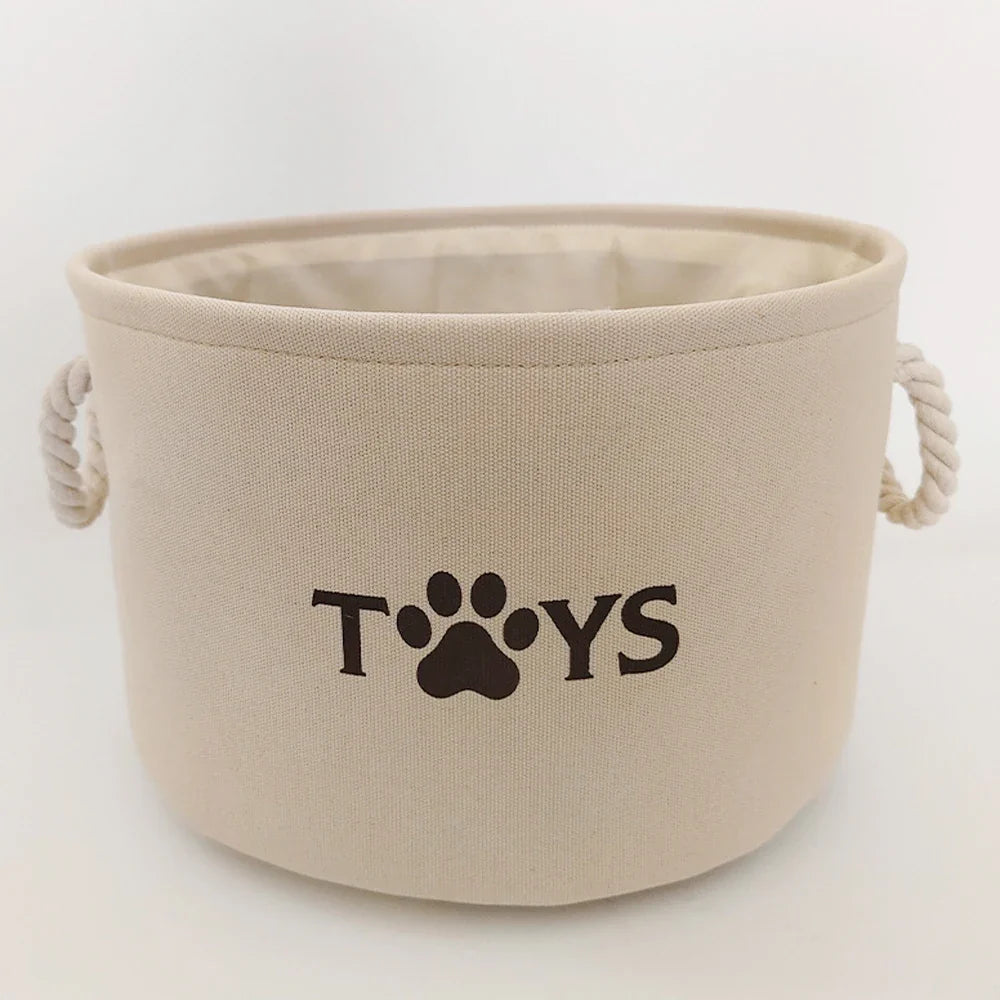 Round Dog Toy Basket Cat Apparel Storage Box