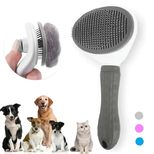 Self Cleaning Dog Cat Brush Comb, Pet Hair - MyPetDollar.com