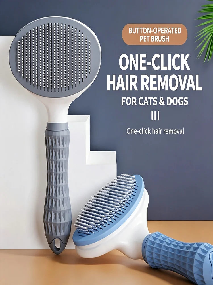 Pet Grooming Comb with One-Button Float Hair - MyPetDollar.com