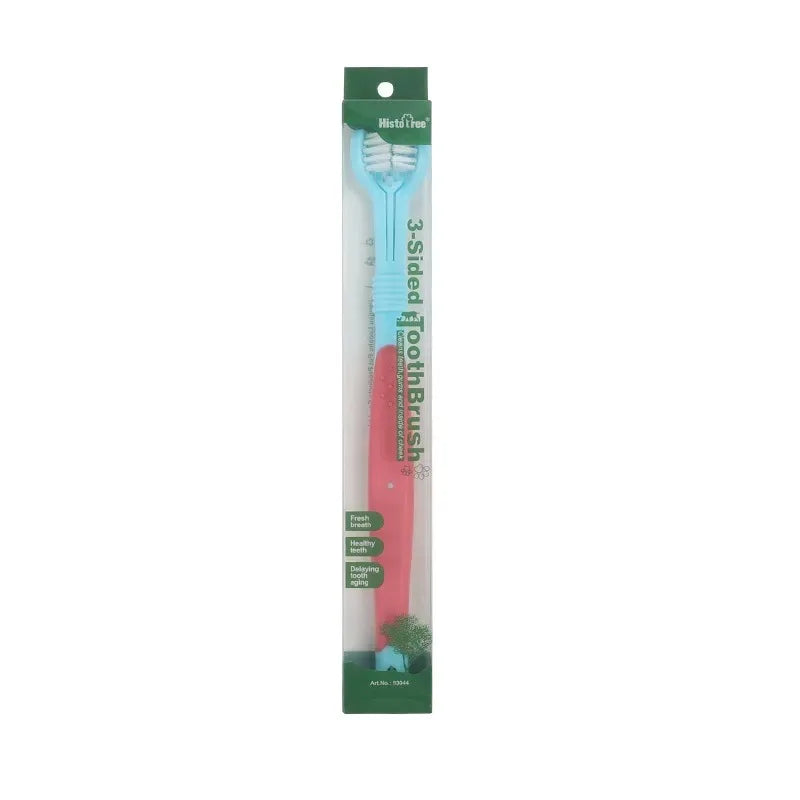 Three-sided Pet Toothbrush Bad Breath Tartar Removal Teeth