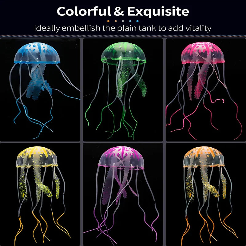 Artificial Swim Luminous Jellyfish Aquarium - MyPetDollar.com
