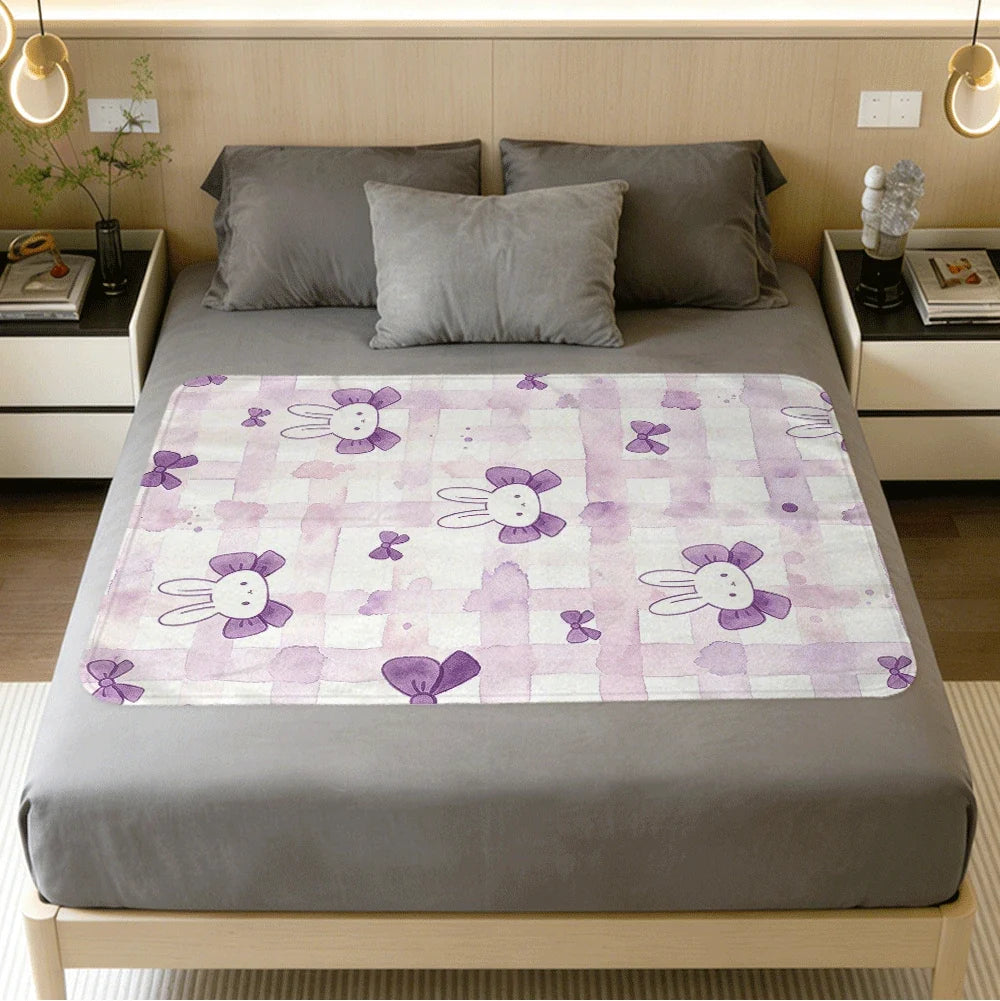 Taro-purple Bunny with a Bow Reusable Waterproof Pet Bed