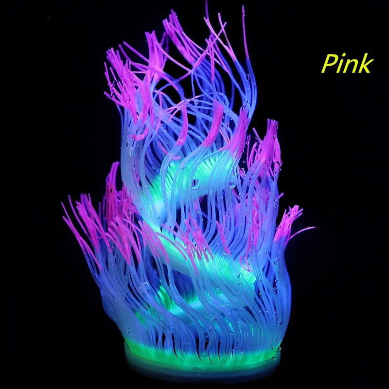 Fluorescent Simulation Silicone Sea Anemone Aquarium Fish Tank – 6 Colors