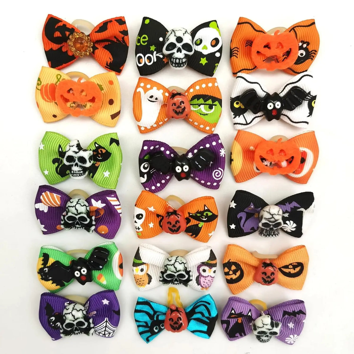 Puppy Yorkie Dog Hair Bow Halloween Ribbon - MyPetDollar.com