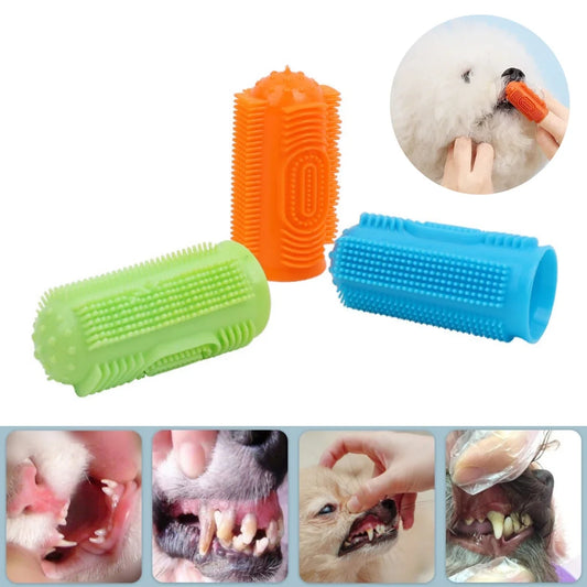 5Pcs Silicone Pet Finger Toothbrush Dogs - MyPetDollar.com