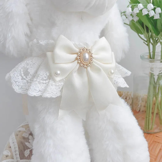 Fashion Adjustable Cat Lace Bow Bib - MyPetDollar.com