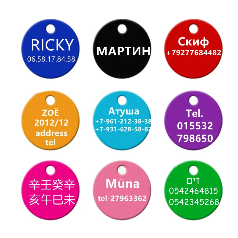 2pcs Free Laser Engraving Pet Dog ID Tag Cat - MyPetDollar.com
