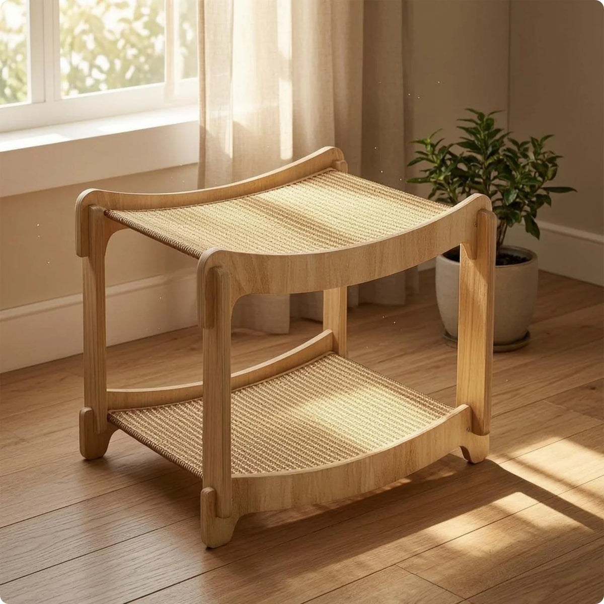 Wood Two-level Pet Bed – 5 Colors