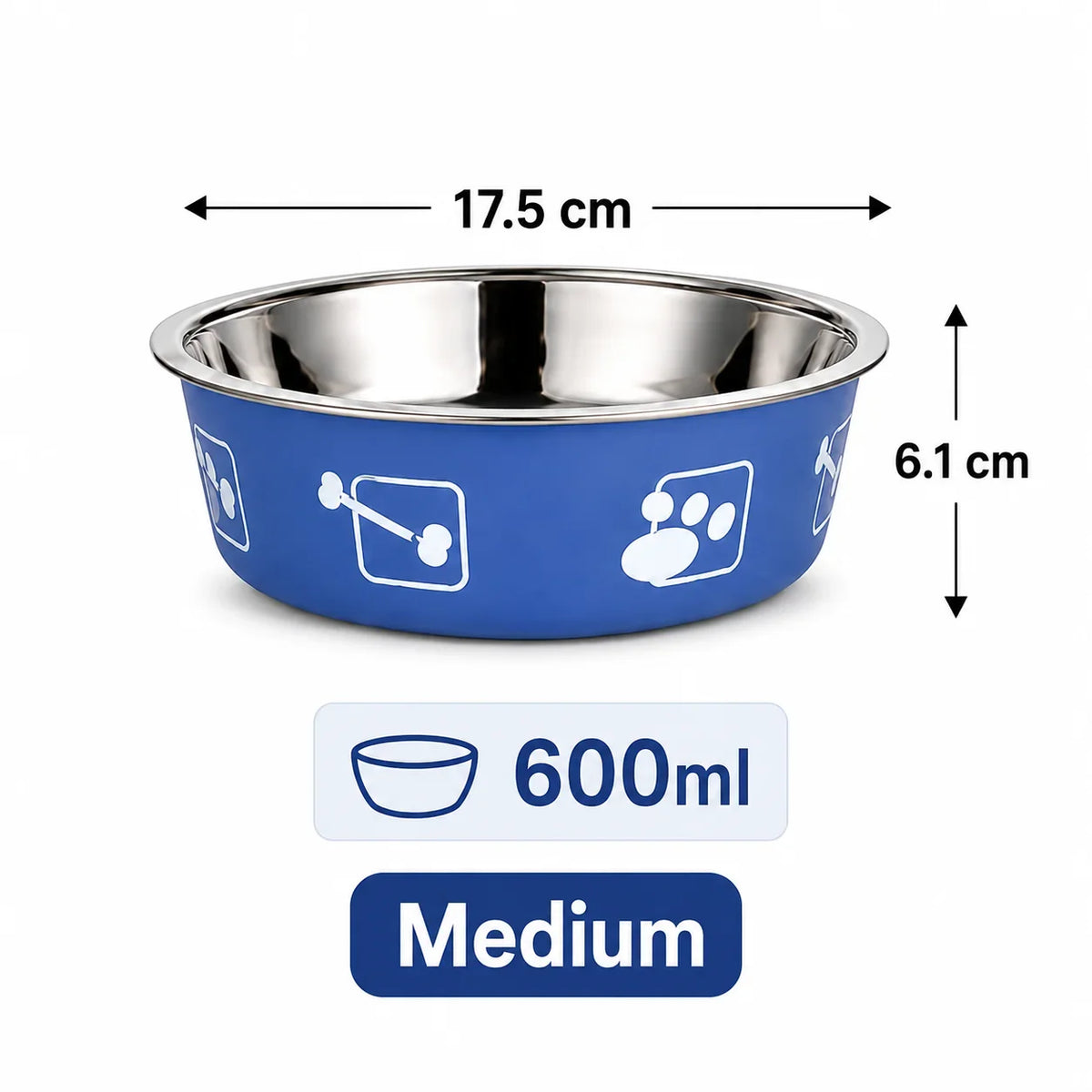 Stainless Steel Pet Bowl Thickened Anti Slip - MyPetDollar.com