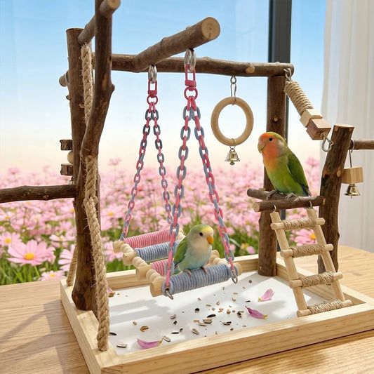 1PC Colorful Chain Link Parrot Swing Toy - MyPetDollar.com