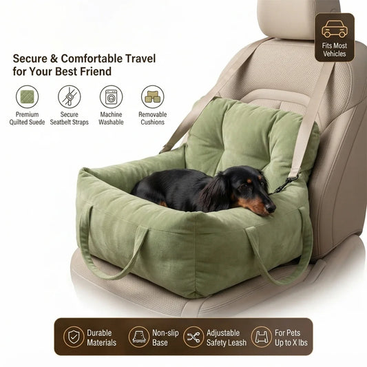New Pet Car Safety Seat Bed Pad Removable - MyPetDollar.com