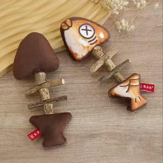 Grilled Fish Shaped Silvervine Cat Toy Bite - MyPetDollar.com