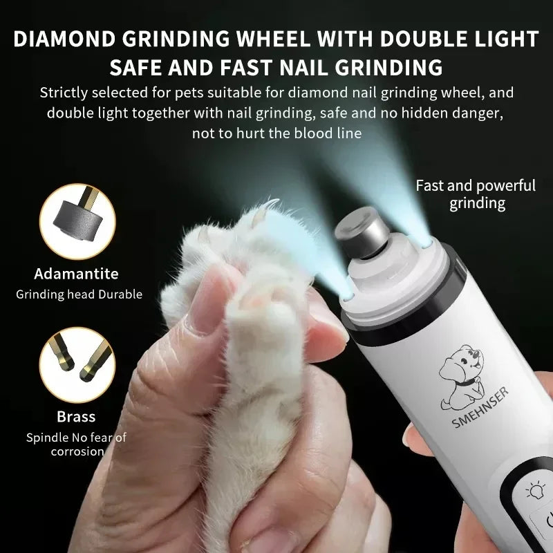Electric Pet Nail Grinder With LED Light Cat - MyPetDollar.com
