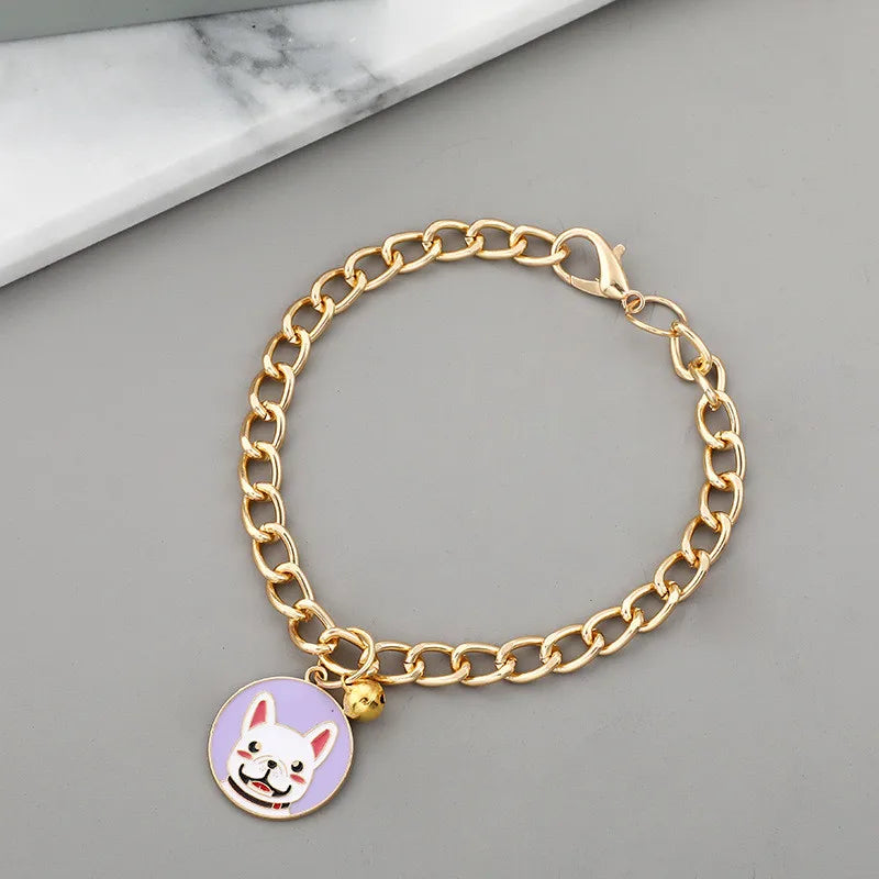Cute Dog Pattern Pendant Pet Collar with - MyPetDollar.com