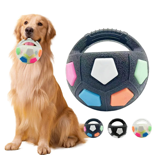 Dog Toys Soccer Ball with Handle Outside - MyPetDollar.com