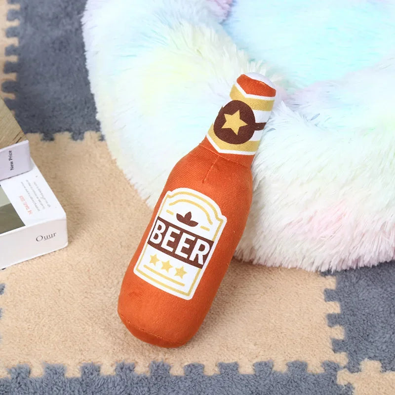 Printed Pattern Plush Filling Vodka Whiskey - MyPetDollar.com