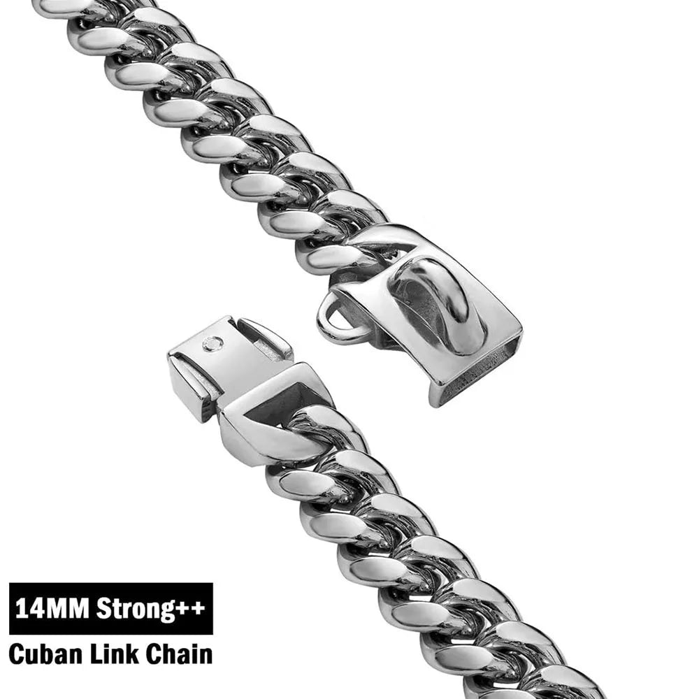 Dog Chain Collar Cuban Link Dog Collar 18K - MyPetDollar.com