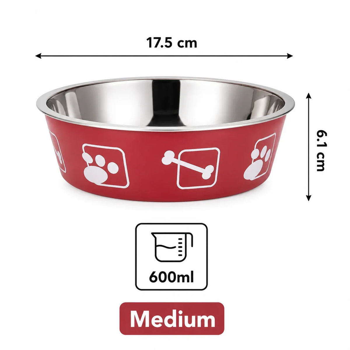 Stainless Steel Pet Bowl Thickened Anti Slip - MyPetDollar.com