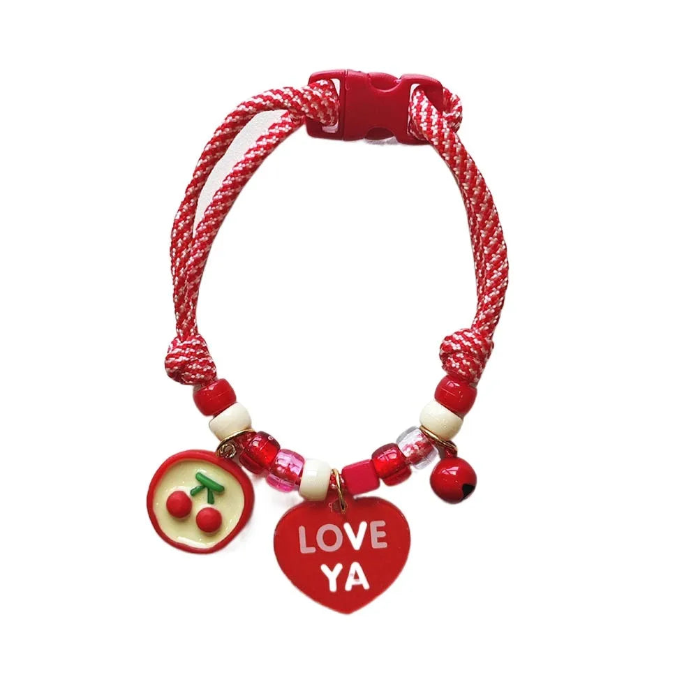 Cute Colorful Pet Necklace Braided - MyPetDollar.com