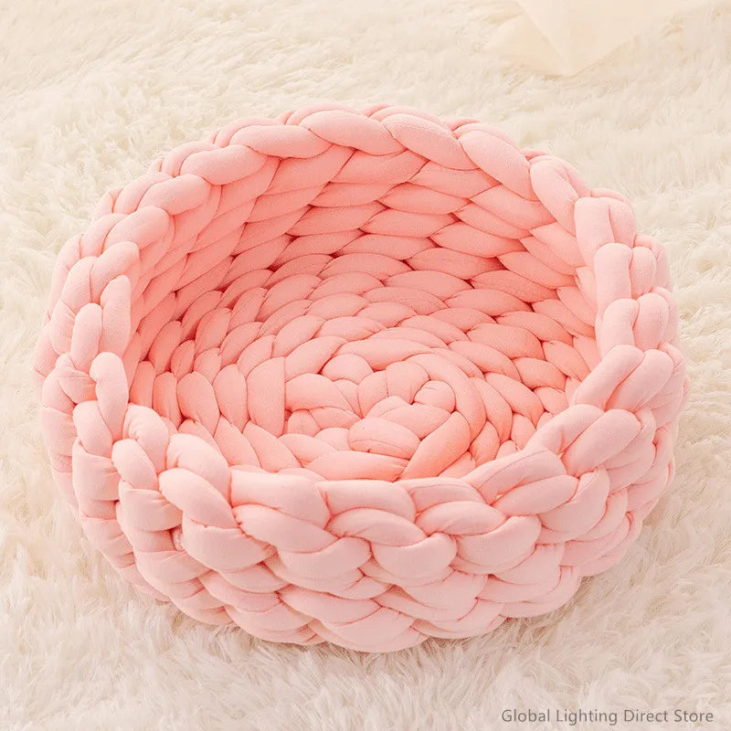 Handmade Knit Warm Soft Dog Cat Bed Mats Pet - MyPetDollar.com