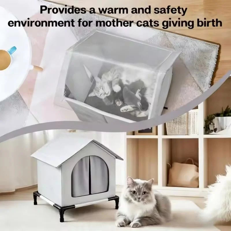Outdoor Cat House All Season Waterproof - MyPetDollar.com