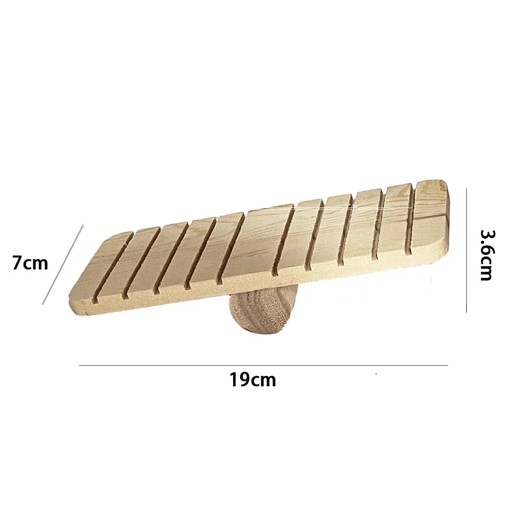Cute Hamster Roller Toys Natural Wooden Pine - MyPetDollar.com