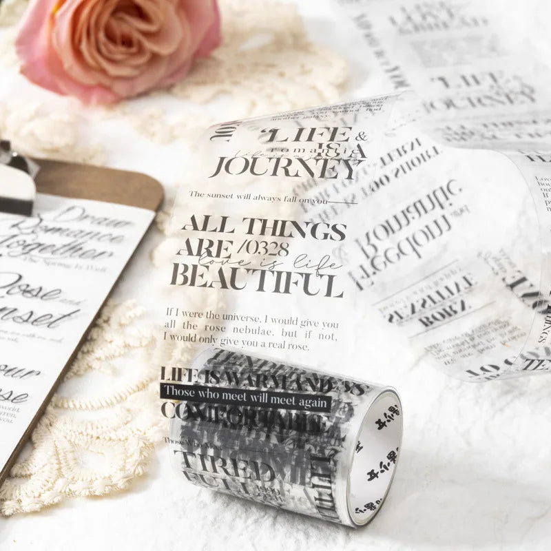 1roll Romantic English die cut tape PET - MyPetDollar.com