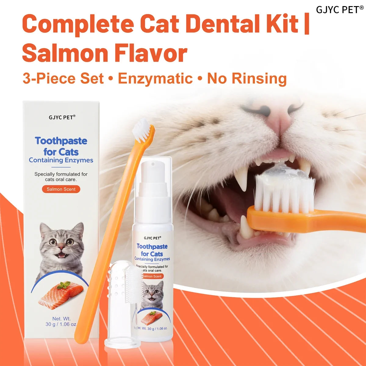 Cat Toothpaste Enzymatic Dental Gel Salmon - MyPetDollar.com