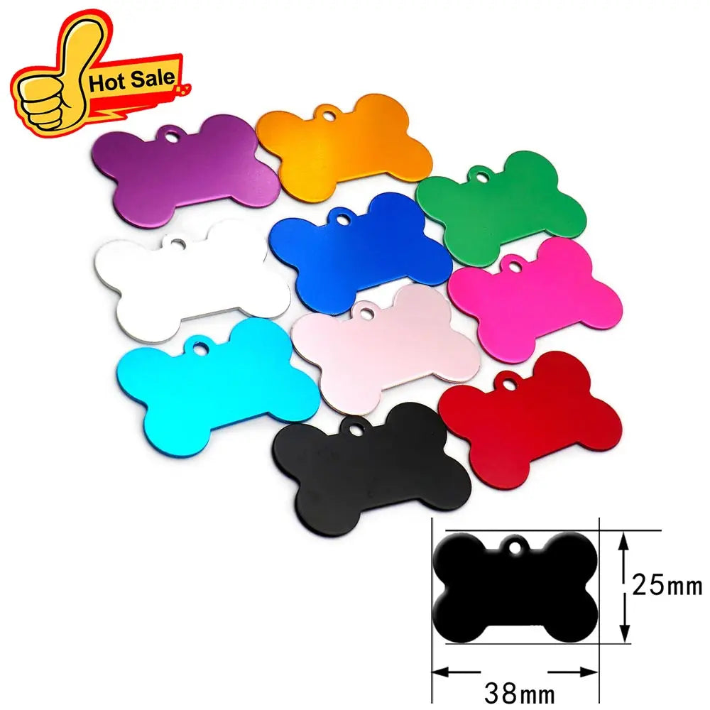 Random Mix 100pcs Aluminum Blank ID Tag - MyPetDollar.com