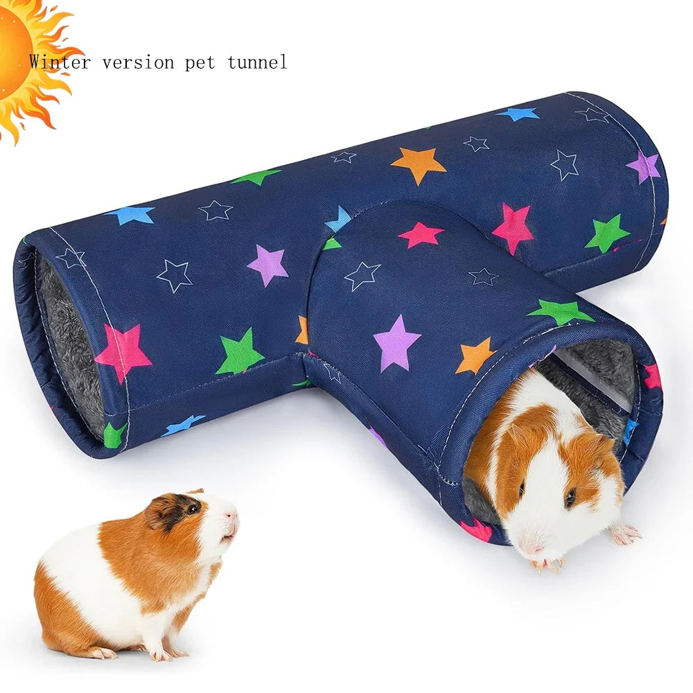 T Shape 3 Way Guinea Pig Tunnel Foldable - MyPetDollar.com