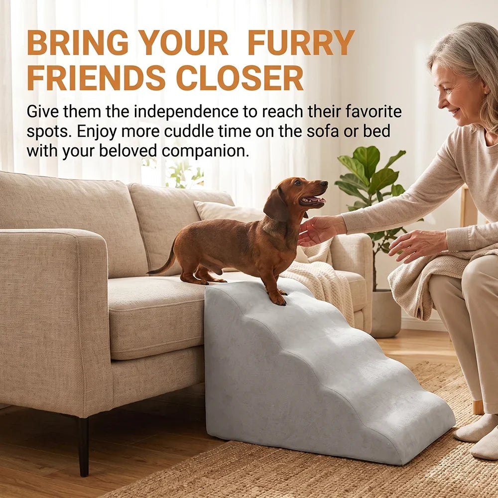 High Density Foam Pet Stairs with Gentle - MyPetDollar.com