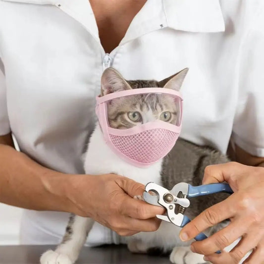 Transparent Cat Mouth Cover Adjustable - MyPetDollar.com