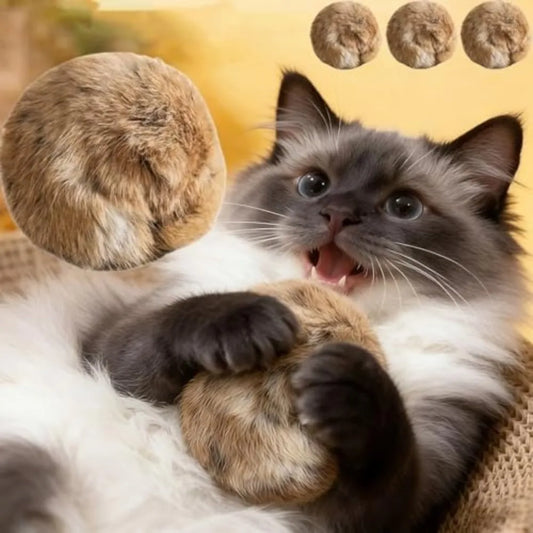 New Rabbit Fur Cat Ball Durable Soft Fluffy - MyPetDollar.com