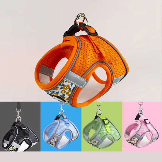 Tension-free Flower Pet Dog Harness Leash - MyPetDollar.com