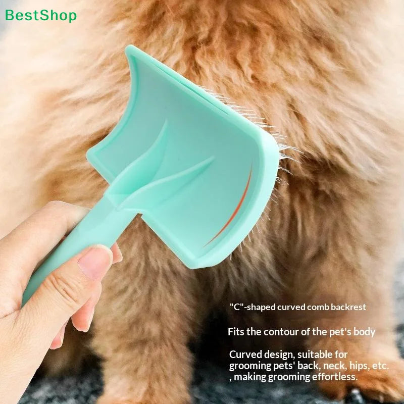 ♫Dog Grooming Comb Arc-shaped Long Needle - MyPetDollar.com