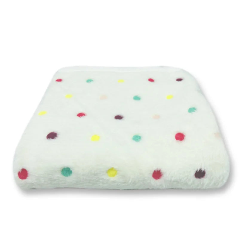 Coral Fleece Pet Blanket Warm Paw Print Dog - MyPetDollar.com