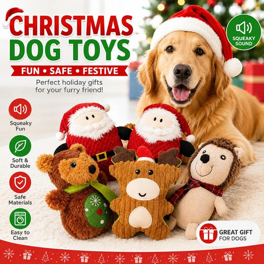 Dog Chewing Toy Xmas Pet Plush Noise Santa - MyPetDollar.com