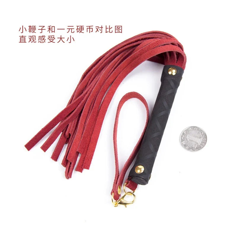 27cm Genuine Leather Tassels Mini Horsewhip - MyPetDollar.com