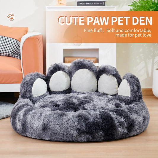 Cozy Comfy Pet Dog Bed Paw Shape Warm Dog - MyPetDollar.com